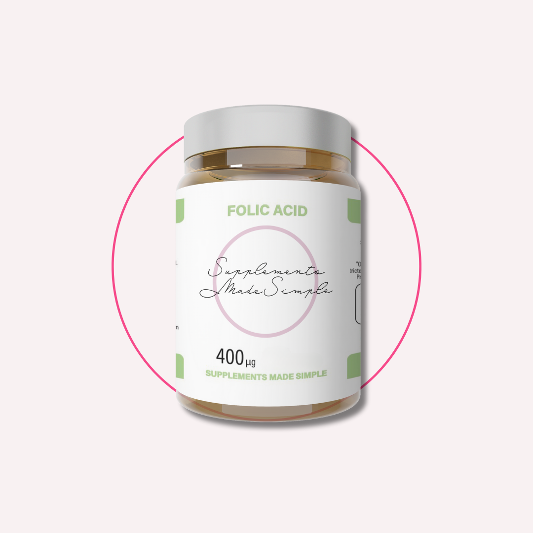 Folic Acid – 400µg – 60 Capsules – Supports Pregnancy & Cell Function