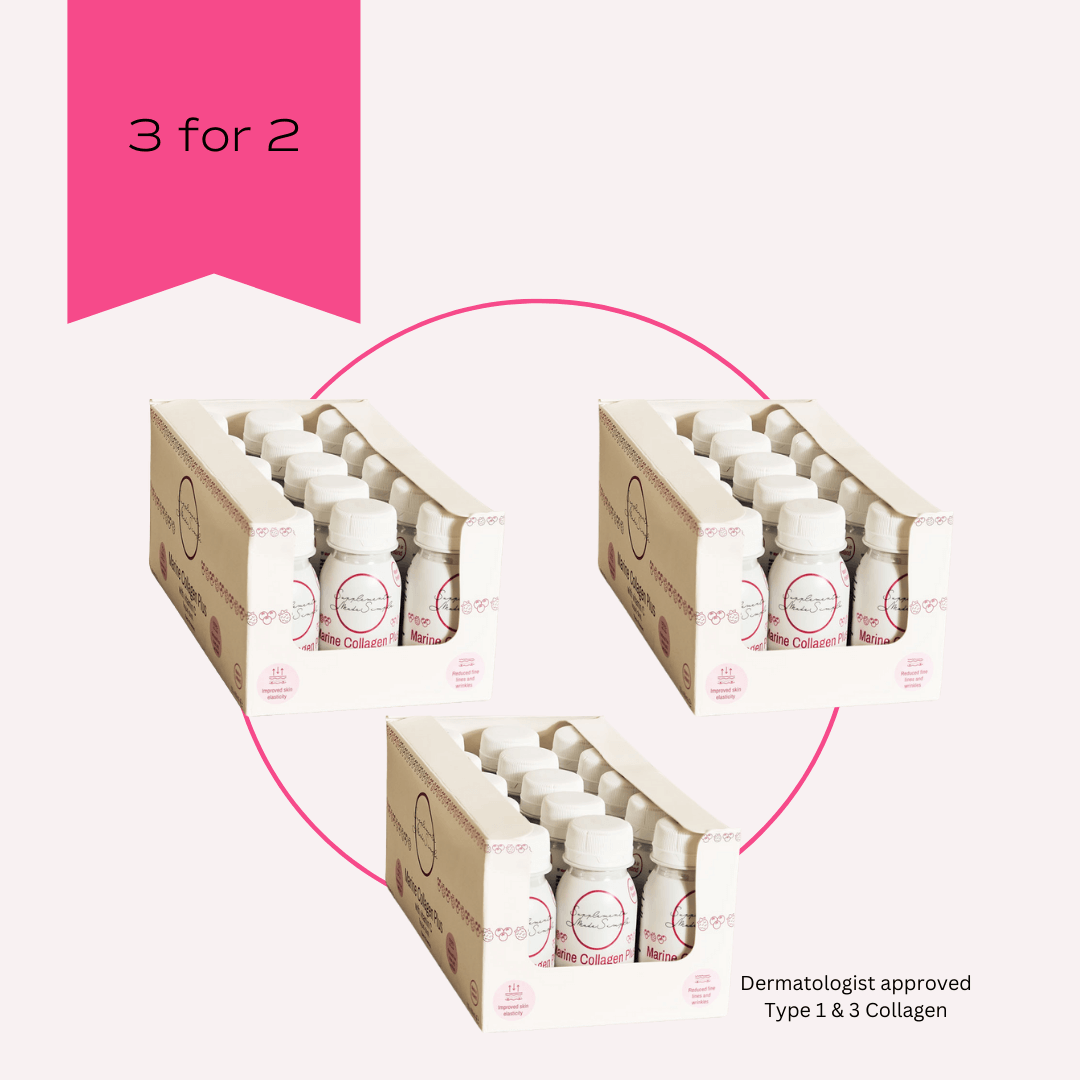 3 for 2 Collagen Shot PLUS with Vitamin C - Berry - 90 shots. 5g per shot