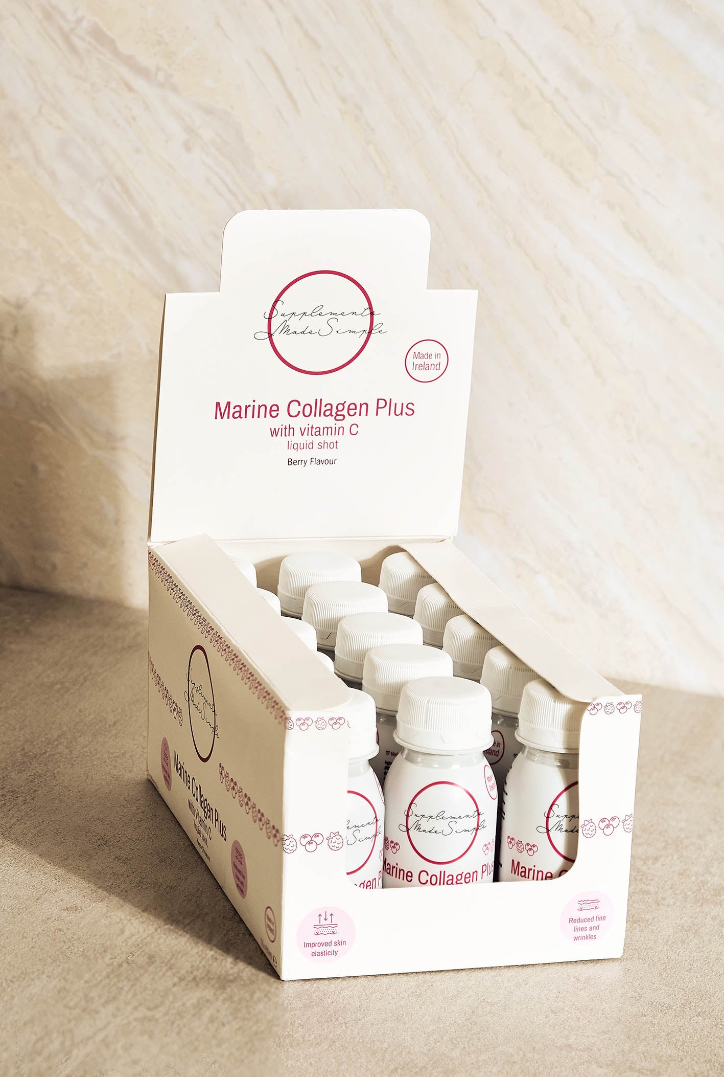 Marine Collagen PLUS with Vitamin C Liquid Shot - Berry - 30 Shots - 5g Collagen per Shot