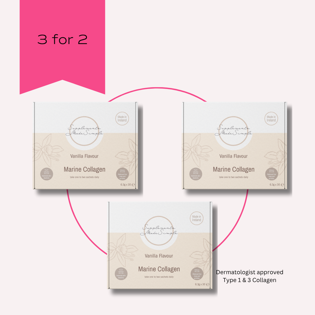 3 for 2 Vanilla Marine Collagen - 3 x 30 Sachets - 5g Collagen per Sachet