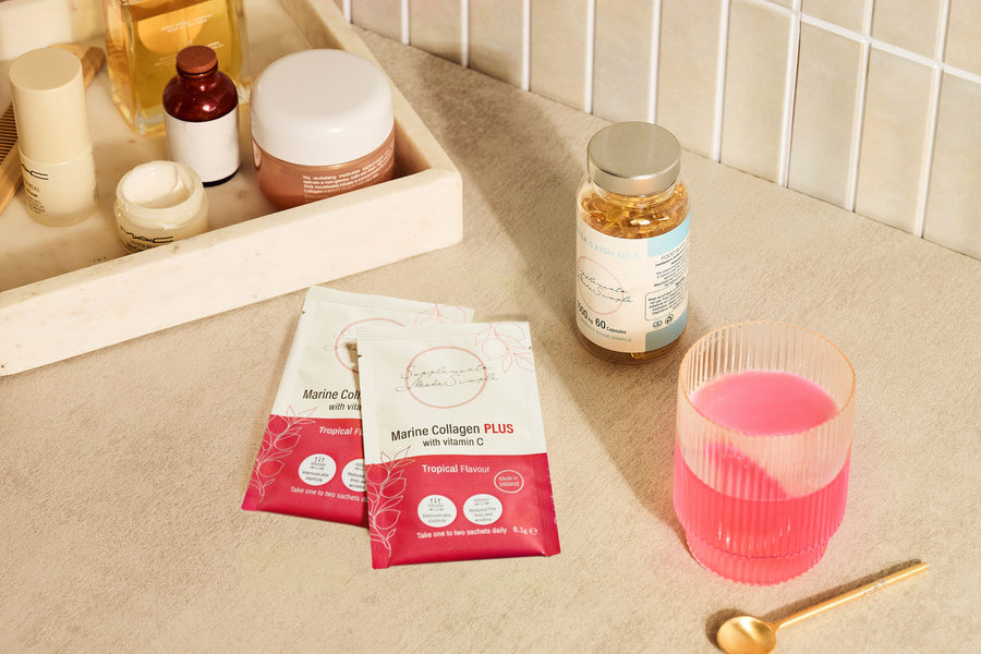 Tropical marine collagen PLUS sachet close-up