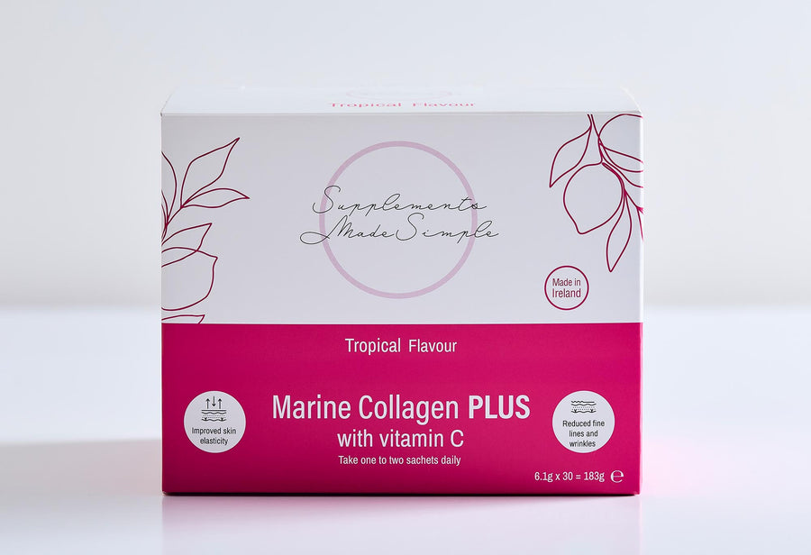 Tropical marine collagen PLUS sachet as part of a morning routine