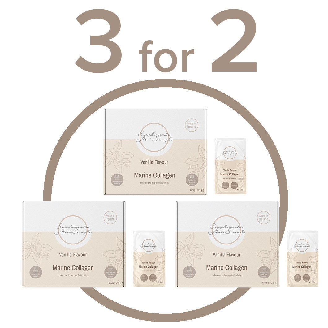 Vanilla Flavour Marine Collagen 3 for 2 offer from Supplements Made Simple