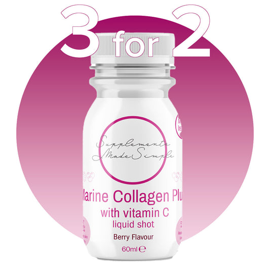 3 for 2 Collagen Liquid Shot PLUS with Vitamin C - Berry Flavour from Supplements Made Simple