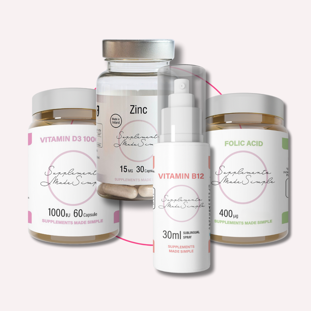 Immune Support Bundle – Vitamin D3 + Folic Acid + Vitamin B12
